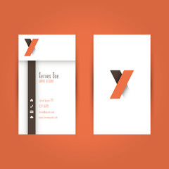 Modern Colorful Business Carde Template with Alphabet Letter X
