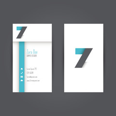 Modern Colorful Business Carde Template with Alphabet Letter Z