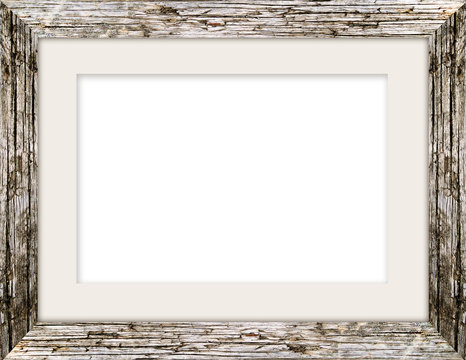 natural wooden photo frame with cut board