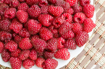 fresh raspberry close up
