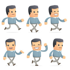 set of customer character in different poses