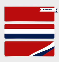 Netherlands, Flags concept design. Vector illustration.
