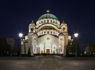 Fototapeta na wymiar The Cathedral of Saint Sava in Belgrade. Serbia