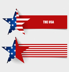 American Flag, Flags concept design. Vector illustration.