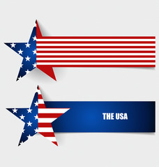 American Flag, Flags concept design. Vector illustration.