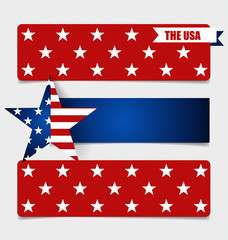 American Flag, Flags concept design. Vector illustration.