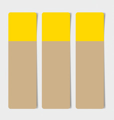 Note papers, ready for your message. Vector illustration.