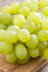 fresh green grapes, close-up, selective focus