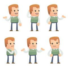 set of neighbor character in different poses