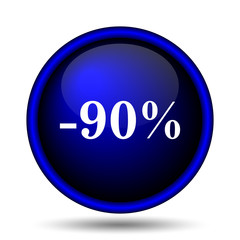 90 percent discount icon