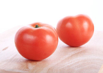 tomato on wooden chopping board prepare cooking