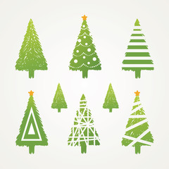Obraz premium Christmas tree set