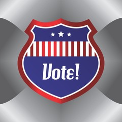 vote and election label theme