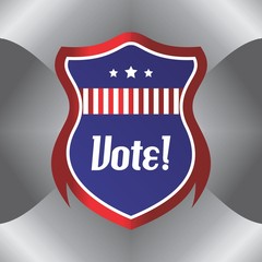 vote and election label theme