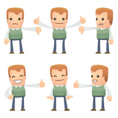 set of neighbor character in different poses