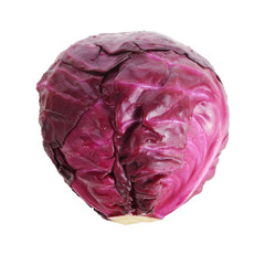 red cabbage isolated on a white background