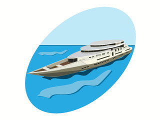 modern yacht in the sea
