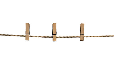 clothespins on rope