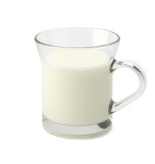 Milk glass with clipping path