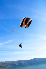 Paragliding flight, Italy