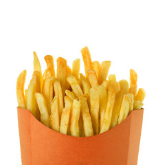 French fries isolated on white background