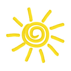 Painted sun - vector illustration