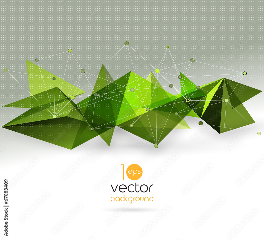 Fototapete vector abstract geometric background with triangle