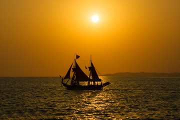 Lovely evening at sea.