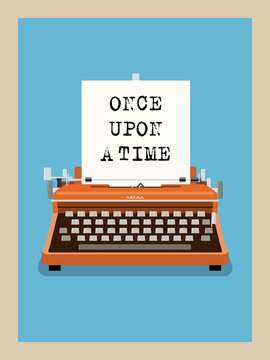 Once upon a time - Retro Typewriter Vector Illustration