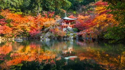 Papier Peint photo Kyoto Temple Daigoji en automne