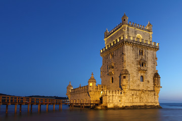Fototapeta premium Belem Tower at dusk