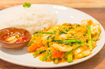 Fried Seafood in Curry Powder