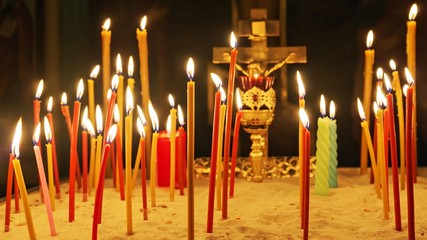 Fototapeta na wymiar light church candles