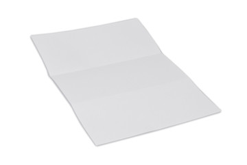 folded sheet on white