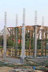 structure of building construction house