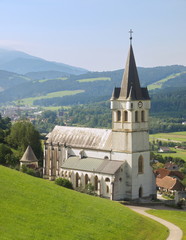 Fototapeta na wymiar Leonhardikirche in St. Leonhard / Unterkärnten /Österreich