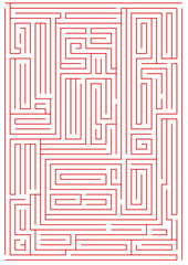 kırmızı çizgili labirent