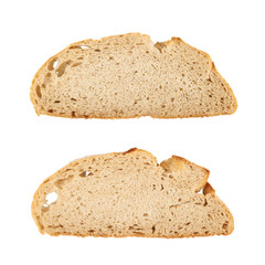 Slice of a bread isolated