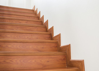 wooden staircase interior in the modern house