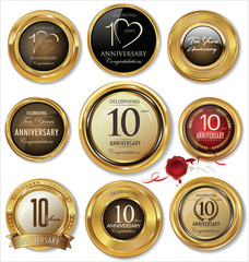 Anniversary golden labels