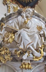 Fototapeta na wymiar Sankt Lukas, Pfarrkirche Retzbach