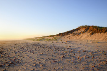 Sand Dune on Foggy Morning