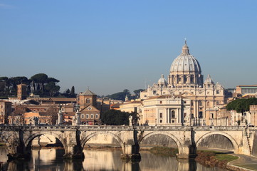 Fototapeta na wymiar Saint Peter basilica in Rome, Italy