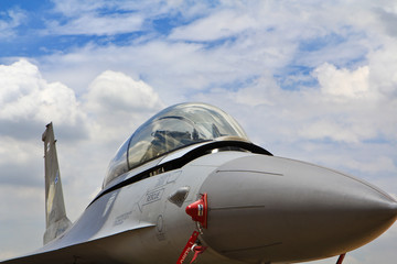 Fototapeta na wymiar BANGKOK, THAILAND - JULY 02: F-16 of Royal Thai air force