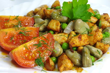 boiled broad bean with meat