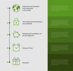 Retro Timeline Infographic, Vector design template