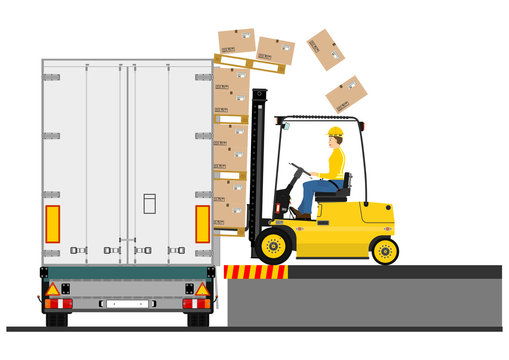 Forklift and trailer