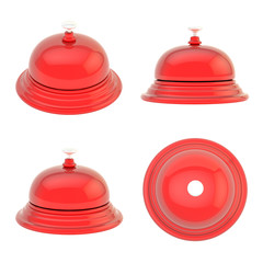 Hotel reception bell isolated