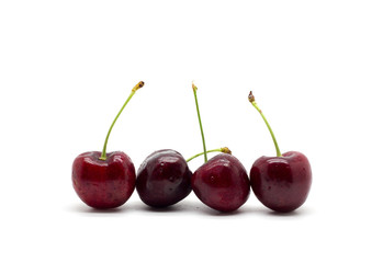 Sweet cherry on white background