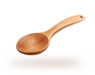 Wooden spoon with clipping path